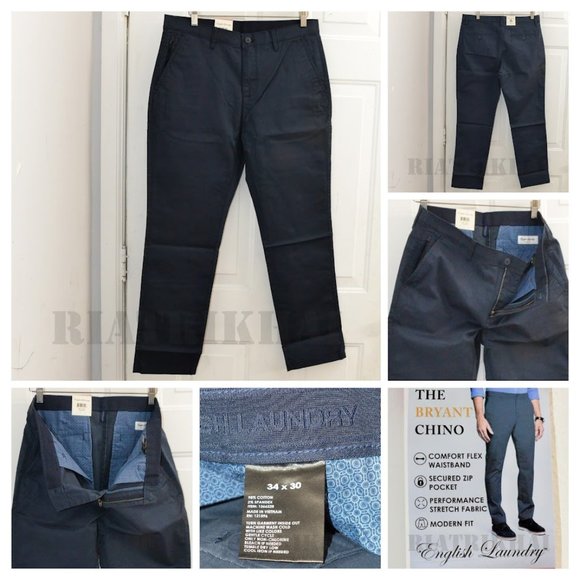ENGLISH LAUNDRY MEN'S THE BRYANT‎ CHINO 5 POCKET PANTS - Picture 1 of 8